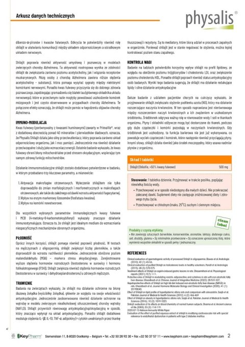 SHILAJIT WITALNOŚĆ 30 TABLETEK - PHYSALIS