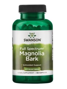 SWANSON FULL SPECTRUM MAGNOLIA BARK, KORA MAGNOLII 400 MG 60 KAPS