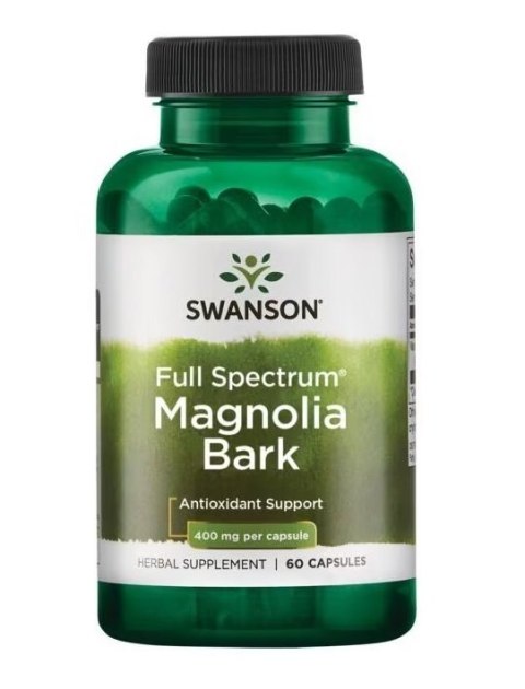 SWANSON FULL SPECTRUM MAGNOLIA BARK, KORA MAGNOLII 400 MG 60 KAPS