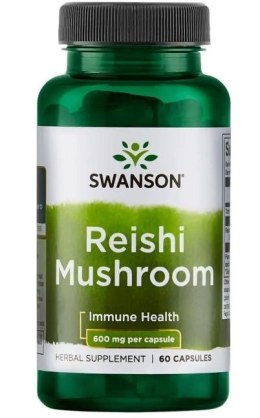 SWANSON GRZYB REISHI 600 MG 60 KAPSUŁEK