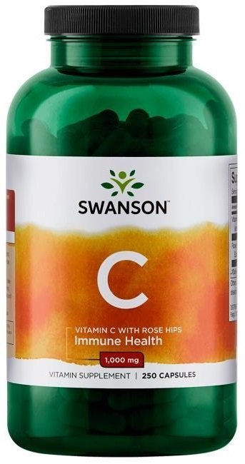 SWANSON WITAMINA C Z EKSTRAKTEM Z DZIKIEJ RÓŻY 1000 MG 250 KAPSUŁEK