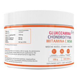 WISH GLUKOZAMINA CHONDROITYNA MSM WITAMINA C 250G