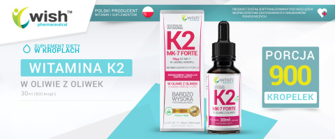 WISH NATURALNA WIT K2 MK7 50MCG FORTE KROPLE 30 ML