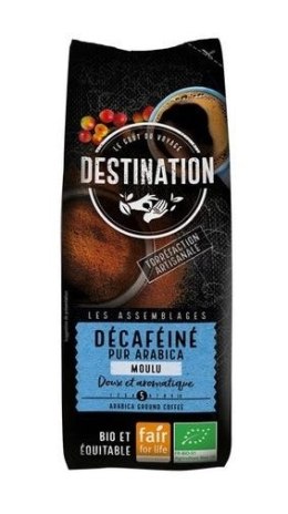 KAWA MIELONA BEZKOFEINOWA ARABICA 100 % FAIR FOR LIFE BIO 250 g - DESTINATION