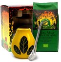 ZESTAW YERBA MATE BIO 400 g, MATERO, BOMBILLA - ORGANIC MATE GREEN