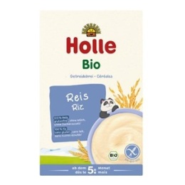 KASZKA RYŻOWA BEZ DODATKU CUKRÓW BEZGLUTENOWA OD 5 MIESIĄCU BIO 250 g - HOLLE