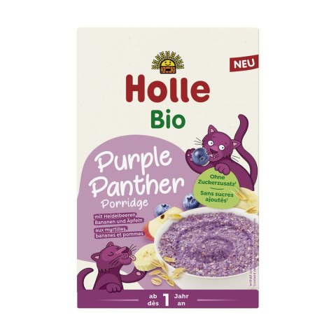 OWSIANKOWA PANTERA BANAN - JABŁKO - JAGODA BEZ DODATKU CUKRÓW OD 1 ROKU BIO 200 g - HOLLE
