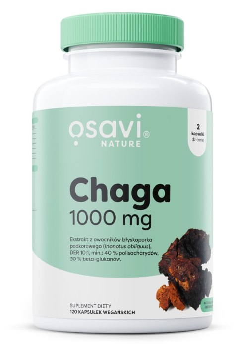CHAGA 1000 MG ODPORNOŚĆ GRZYB 120 KAPS. VEGE OSAVI