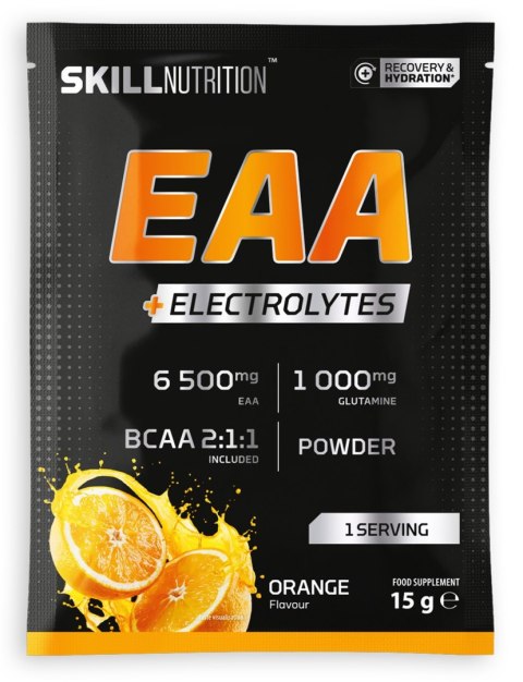 EAA + ELEKTROLITY, POMARAŃCZA - 15G (1 SASZETKA) SKILL