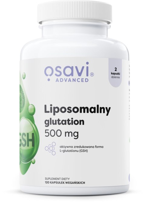 GLUTATION LIPOSOMALNY 500 MG DETOX WĄTROBA 120 KAPS. VEGE OSAVI