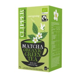HERBATA ZIELONA Z ACEROLĄ I MATCHĄ FAIR TRADE BIO (20 x 2 g) 40 g - CLIPPER