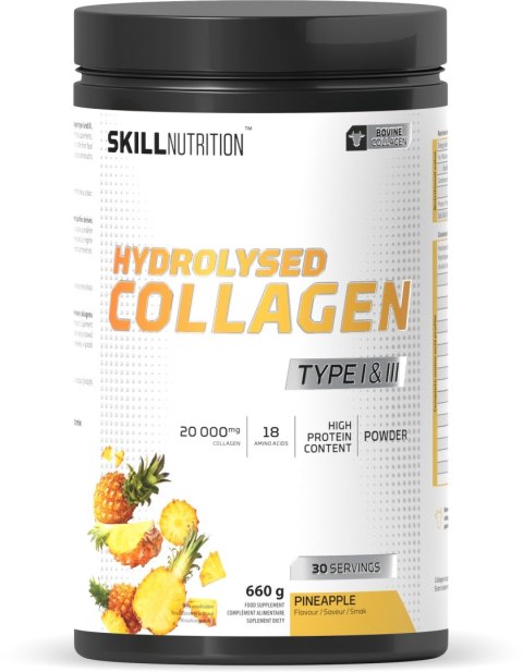 KOLAGEN HYDROLIZOWANY TYP I i III, ANANAS - 660G SKILL
