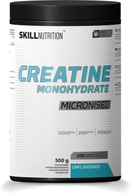 KREATYNA MIKRONIZOWANY MONOHYDRAT KREATYNY BEZ SMAKU - 500G SKILL