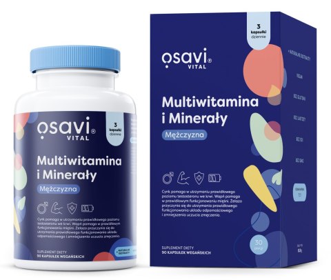 MULTIWITAMINA MĘŻCZYZNA ENERGIA ODPORNOŚĆ 90 KAPS. VEGE OSAVI