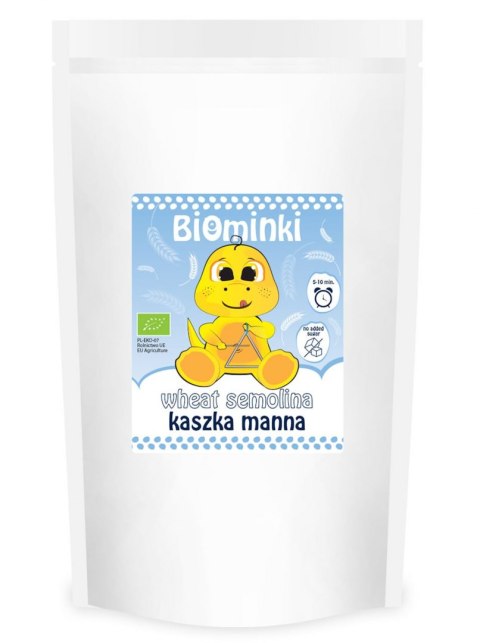 TERMIN 13/10/2026 KASZKA MANNA PEŁNOZIARNISTA BIO 500 g - BIOMINKI