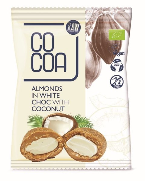 TERMIN 17/11/2026 MIGDAŁY W BIAŁEJ POLEWIE KOKOSOWEJ BIO 70 g - COCOA