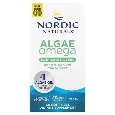 NORDIC NATURALS Algae Omega omega-3 z alg 60 kapsułek