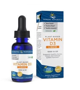 NORDIC NATURALS Witamina D3 z porostów 1000 IU jabłko 30 ml