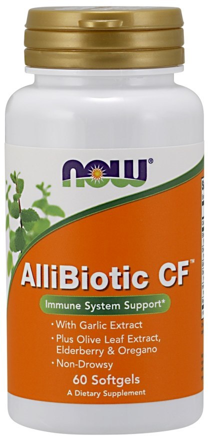 NOW FOODS AlliBiotic CF czosnek oregano i oliwka 60 kapsułek