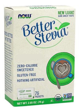 NOW FOODS Better Stevia słodzik ze stewią 75 saszetek