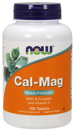 NOW FOODS Cal-Mag wapń magnez kompleks witamin B i C 100 tabletek