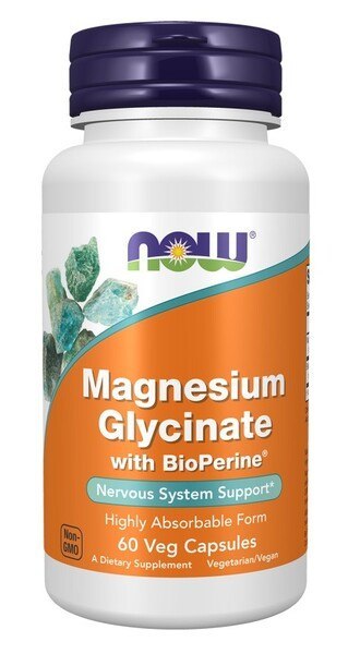 NOW FOODS Glicynian magnezu z BioPerine 60 kapsułek