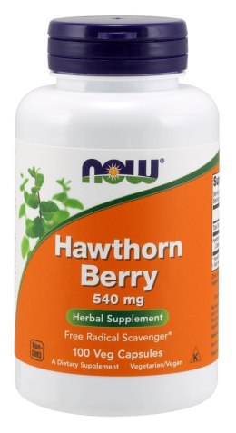 NOW FOODS Głóg owoc Hawthorn Berry 540 mg 100 kapsułek