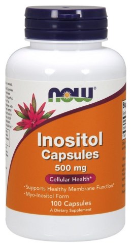 NOW FOODS Inozytol 500 mg 100 kapsułek