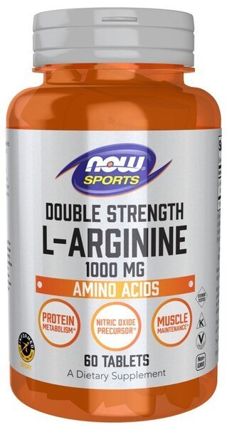 NOW FOODS L-arginina 1000 mg 60 tabletek