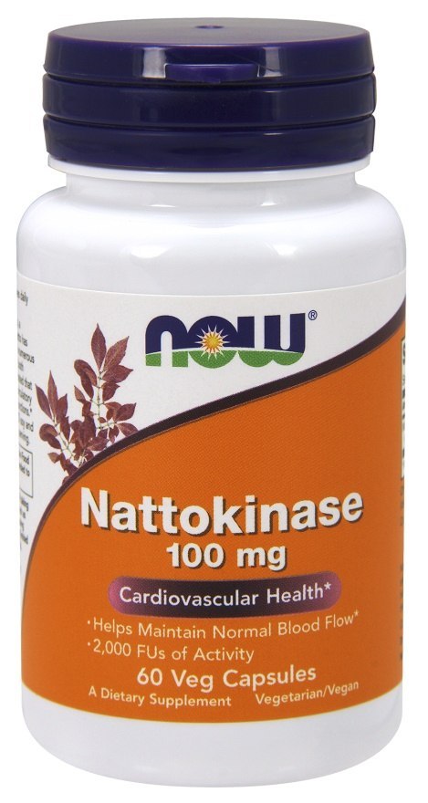 NOW FOODS Nattokinaza 100 mg 60 kapsułek roślinnych