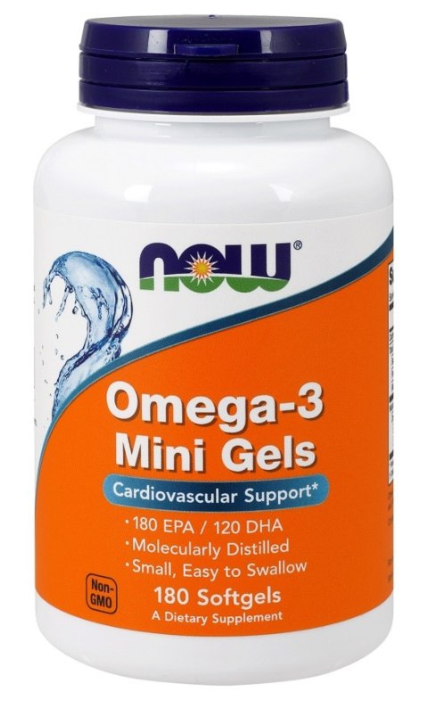 NOW FOODS Omega-3 Mini Gels olej rybi 180 małych kapsułek