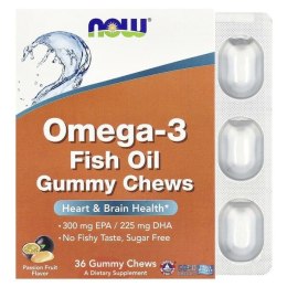 NOW FOODS Omega-3 żelki o smaku marakui 36 sztuk