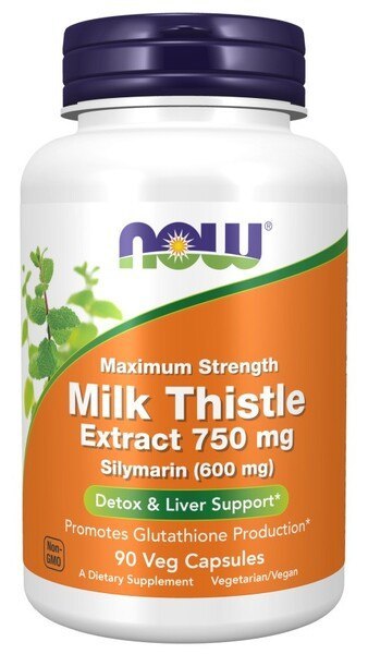 NOW FOODS Ostropest plamisty ekstrakt 750 mg 90 kapsułek