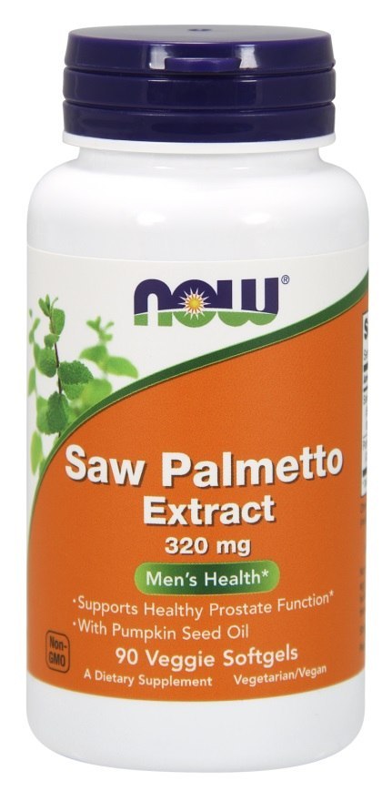 NOW FOODS Palma sabałowa 320 mg z olejem z dyni 90 kapsułek