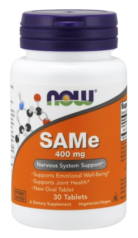 NOW FOODS SAMe 400 mg S-adenozylometionina 30 tabletek
