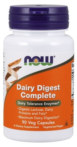 TERMIN 31/10/2026 NOW FOODS TRAWIENIE PRODUCTY MLECZNE Dairy Digest Complete - 90 vcaps