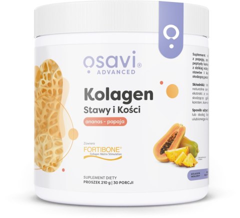 OSAVI Kolagen Stawy i Kości FORTIBONE ananas i papaja 210 g