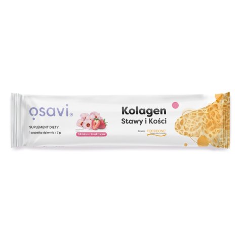 OSAVI Kolagen Stawy i Kości FORTIBONE hibiskus i truskawka 7 g