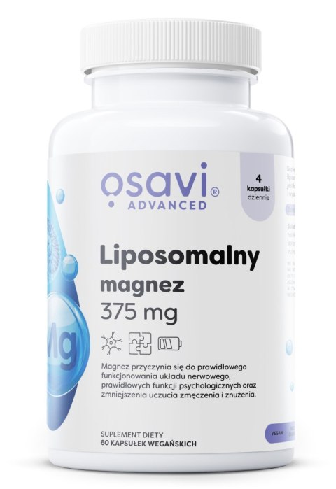 OSAVI Magnez liposomalny 375 mg 60 kapsułek wegańskich