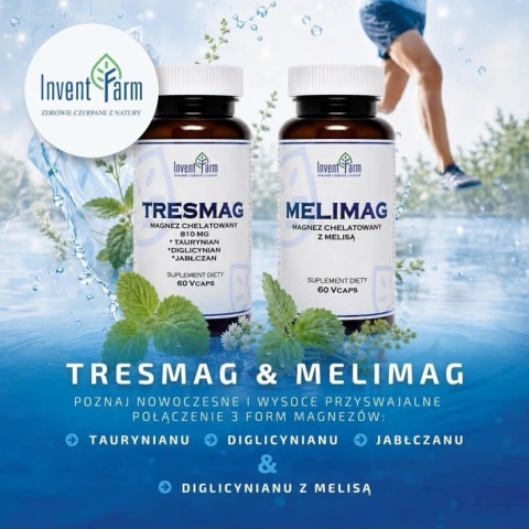 MELIMAG MAGNEZ CHELATOWANY Z MELISĄ - 60 kaps. INVENT FARM