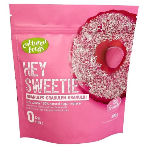 TERMIN 5/11/2026 ZAMIENNIK CUKRU W GRANULKACH "HEY SWEETIE" BEZGLUTENOWY 400 g - CULTURED FOODS